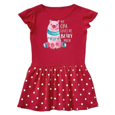 

Inktastic My Opa Loves Me Beary Much with Cute Bear Gift Toddler Girl Dress