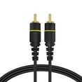 thumbnail image 6 of Subwoofer S/PDIF Audio Digital Coaxial RCA Composite Video Cable (3 Feet) - Gold Plated Dual Shielded RCA to RCA Male Connectors - Black, 6 of 6