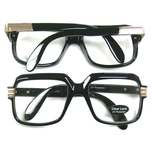Oversized Black Hip Hop Glasses Rapper Run DMC Gazelle Rap Sunglasses