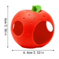 thumbnail image 3 of Red Apple Fish Tank Hideout with 3D Printed Dual Hole Design, 1 Piece, Red with Green Leaf, for Betta and Shrimp Tanks, Aquarium Cave Decoration, 3 of 9