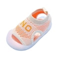 thumbnail image 5 of UTTOASFAY Toddler Shoes Clearance Toddler Infant Kids Girls and Boys Summer Shoes Mesh Sandals Toddler Shoes Orange 9-12 Months, 5 of 9