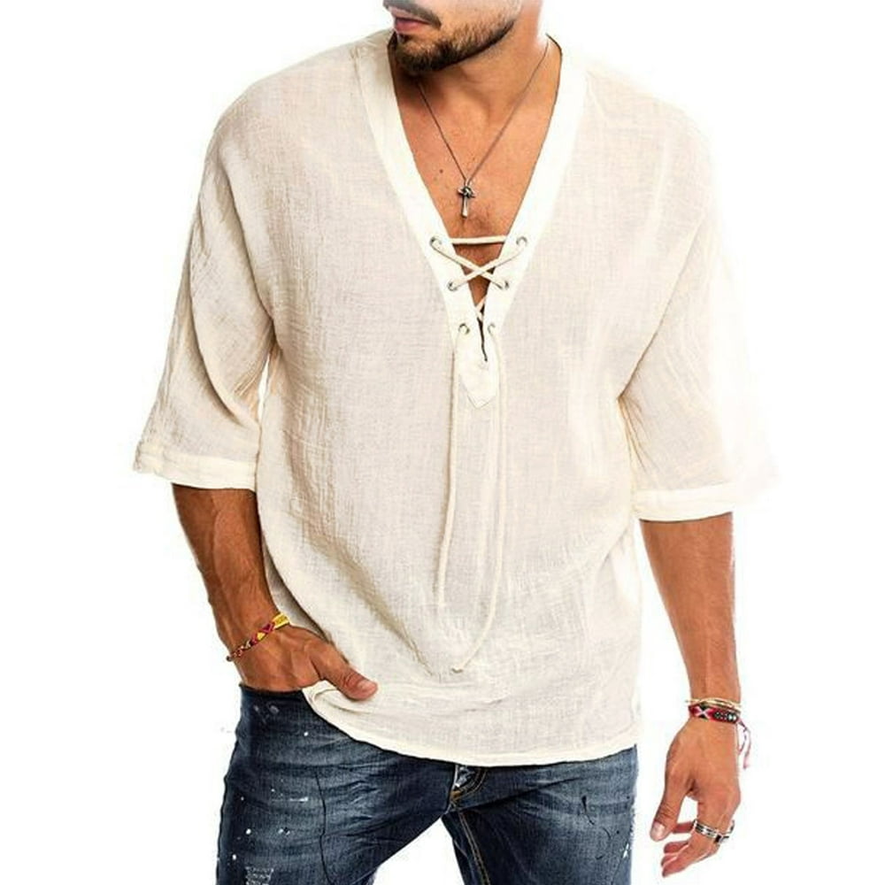 Opperiaya - Opperiaya Men'S Short Sleeve Linen Shirt Loose Summer ...