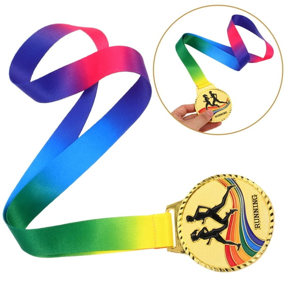 FRCOLOR Marathon and Track Running Medals Zinc Alloy Sports Award Medals with Lanyard for Outdoor Races Athletic Competitions Sports Celebrations
