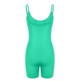 thumbnail image 3 of Yuzhih Women's Jumpsuits Sleeveless Spaghetti Strap Romper Casual Solid Color Shorts Bodysuits Summer Fitness Yoga Bodysuit, 3 of 5