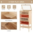 thumbnail image 4 of PawHut 5 Tier Fir Wood Hamster Cage Small Animals Play House Exercise Activity Center Natural, 4 of 10