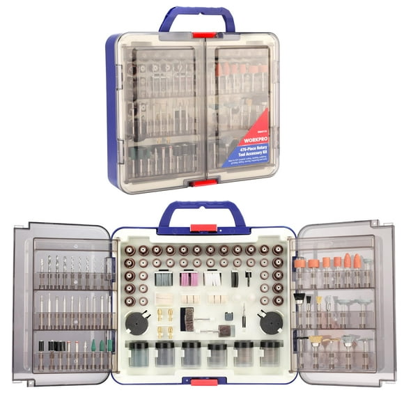 Kit de accesorios para herramientas rotativas WORKPRO 476PCS para cortar, etc.