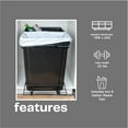 thumbnail image 4 of Household Essentials Glidez Chrome-Plated Steel Pull-Out Double 9 Gallon Plastic Trash and Recycling Bins for Under Cabinet - Fits Standard Size Cabinet, Matte Black, Chrome, 4 of 8