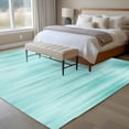 thumbnail image 4 of Turquoise Area Rugs 5'x8', Washable Small Throw Rugs for Classroom Bedroom, Modern Abstract Art Ombre Striped Indoor Outdoor Rug Non-Slip Low Pile Carpet Runner Reversible Floor Mats, 4 of 8