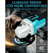 Cordless Angle Grinder Brushless Angle Grinder Tool with 2Pcs 5.5Ah Lithium-Ion Battery & Fast Charger