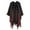 Z102a-Black, variant on Women's Knit Hollow Design Fringe Long Plus Size Cloak Cape for Autumn Winter Outerwear, Fashion Trend Versatile Vest Style Beige,One Size