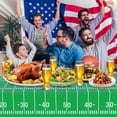thumbnail image 6 of 3-Pack Football Plastic Tablecloth Set - Waterproof & Oil-Resistant, Each 54" x 108" - for Game Day, Tailgate, Super Bowl, Birthday Party Decorations (Green, Brown, Black Designs), 6 of 7
