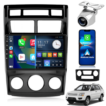 2025 New Car Radio Stereo for Kia Sportage 2008 2009 2010,Wireless Carplay/Android Auto,Gps Navigation,Wifi,9 inch IPS,2 32GB,with Reversing Camera