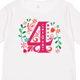 thumbnail image 4 of Inktastic 4th Birthday Party Photo Number 4 Girls Long Sleeve Toddler T-Shirt, 4 of 5