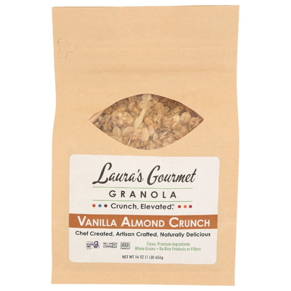 (Pack of 6) Lauras Gourmet Granola Vanilla Almond 16 oz