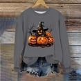 thumbnail image 5 of Womens Sweatshirts Plus Size Halloween Printed Long-sleeved Round-neck Loose Casual Sweatshirt,Tops for Women, 5 of 6
