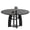 Black, variant on Round Dining Table for 4 Modern Wood Table with Storage Shelf 47 Inch Kitchen Apartment Furniture