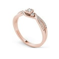 thumbnail image 2 of 1/6 Carat T.W. Diamond Cross Over Split Shank 10kt Rose Gold Engagement Ring, 2 of 5