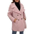 thumbnail image 3 of Yuemengxuan Female Stylish Solid Color Turn-Down Collar Long Sleeve Overcoat with Pockets, 3 of 6