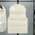 thumbnail image 5 of Durtebeua Men's Outdoor Winter Vest Outerwear Padded Puffer Sleeveless Vest Z03-White,2XL, 5 of 6