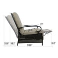 thumbnail image 4 of Kozyard Adjustable Outdoor Patio Reclining Lounge Chair - Comfortable Cushioned Recliner Chair with Strong Extendable Metal Frame for Sunbathing, Reading, Relaxation (Beige ), 4 of 7