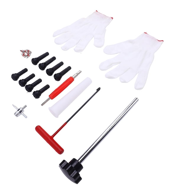 Tire Valve Install Tool Set Tire Valve Change Tool Kit Quick Change Tire Valve Repair Tool for Cars ATVs Trucks with TR413 TR414 Valves