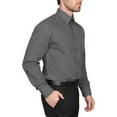 thumbnail image 2 of Men's Berlioni Solid Button Up Spread Collar Work Long Sleeve Dress Shirt, 2 of 5
