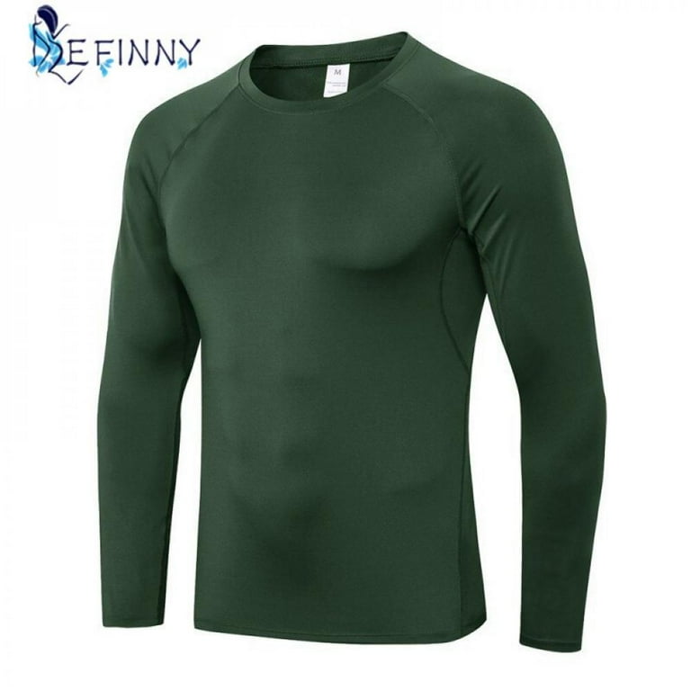 Quick drying Fitness Long Sleeve Men s Tshirt Stretch Tight Sports Running Training Suit Breathable Sweat wicking T shirt Top Walmart