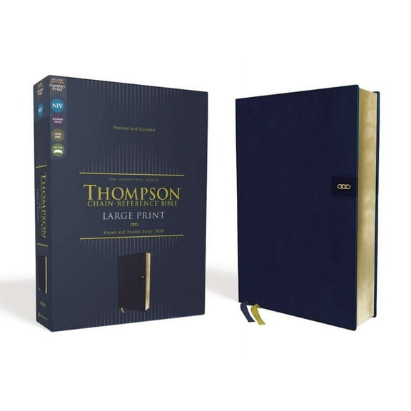 Niv, Thompson Chain-Reference Bible, Large Print, Leathersoft, Navy, Red Letter, Comfort Print, (Hardcover)
