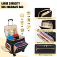 thumbnail image 3 of Rolling Craft Bag,Sewing Machine Tote,Large Sewing Accessories Storage with Wheels,Detachable Rolling Teacher Bag and Transport Tote for Craft,Teaching,Office, 3 of 9