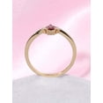 thumbnail image 6 of HeartsAndYou 1ct Natural Garnet & Diamond Band V Shaped Petite Curved 14k SOLID Yellow Gold, 6 of 9