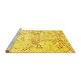 thumbnail image 2 of Ahgly Company Machine Washable Indoor Rectangle Abstract Yellow Contemporary Area Rugs, 2' x 3', 2 of 4