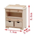thumbnail image 4 of 1/12 casa de muñecas de noche muebles de madera sin pintar Mini s de noche con 4 cajones para casa de muñecas accesorios decoración, 4 of 8