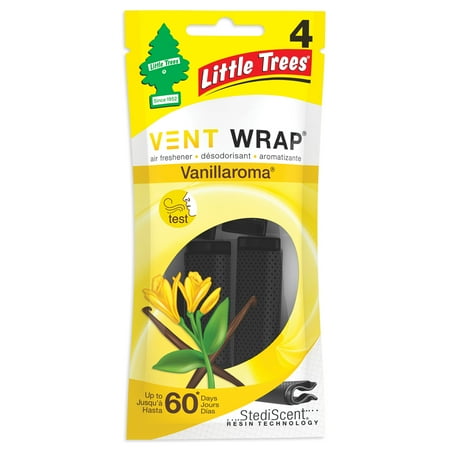 Little Trees Air Fresheners Vent Wrap Vanillaroma 4 Pack