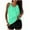 Mint Green 16, variant on Amzcrzy Womens Tummy Control Swimsuits Plus Size Blouson Striped Printed Tankini Swimsuits 2 Piece Bathing Suits Tops with Boyshorts Modest Loose Fit Swimwear