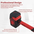 thumbnail image 3 of RGHJAR-Rubber Mallet, Rubber Mallet Hammer with Hook, 20 oz Rubber Hammer with Solid Rubber Head & Non-Slip Soft Grip, Mallet Hammer for Woodworking, Flooring, DIY Projects and Soft Blow Tasks, 3 of 4
