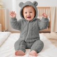 thumbnail image 2 of Toddler Kids Girls Boys Cute Hooded Jumpsuit,Kids Zipper Hooded Jumpsuit Rompers,Winter Warm Coat Outfits, 2 of 10