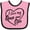 Pink and Black, variant on Inktastic I Love My Oma and Opa in Black Chalk Heart Boys or Girls Baby Bib