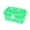 Green, variant on Clear Double Layer Plastic Art Supply Box, Portable Storage Case for Pencils Brushes Drawing Tools, Multi Compartment Organizer for Studio (Green)