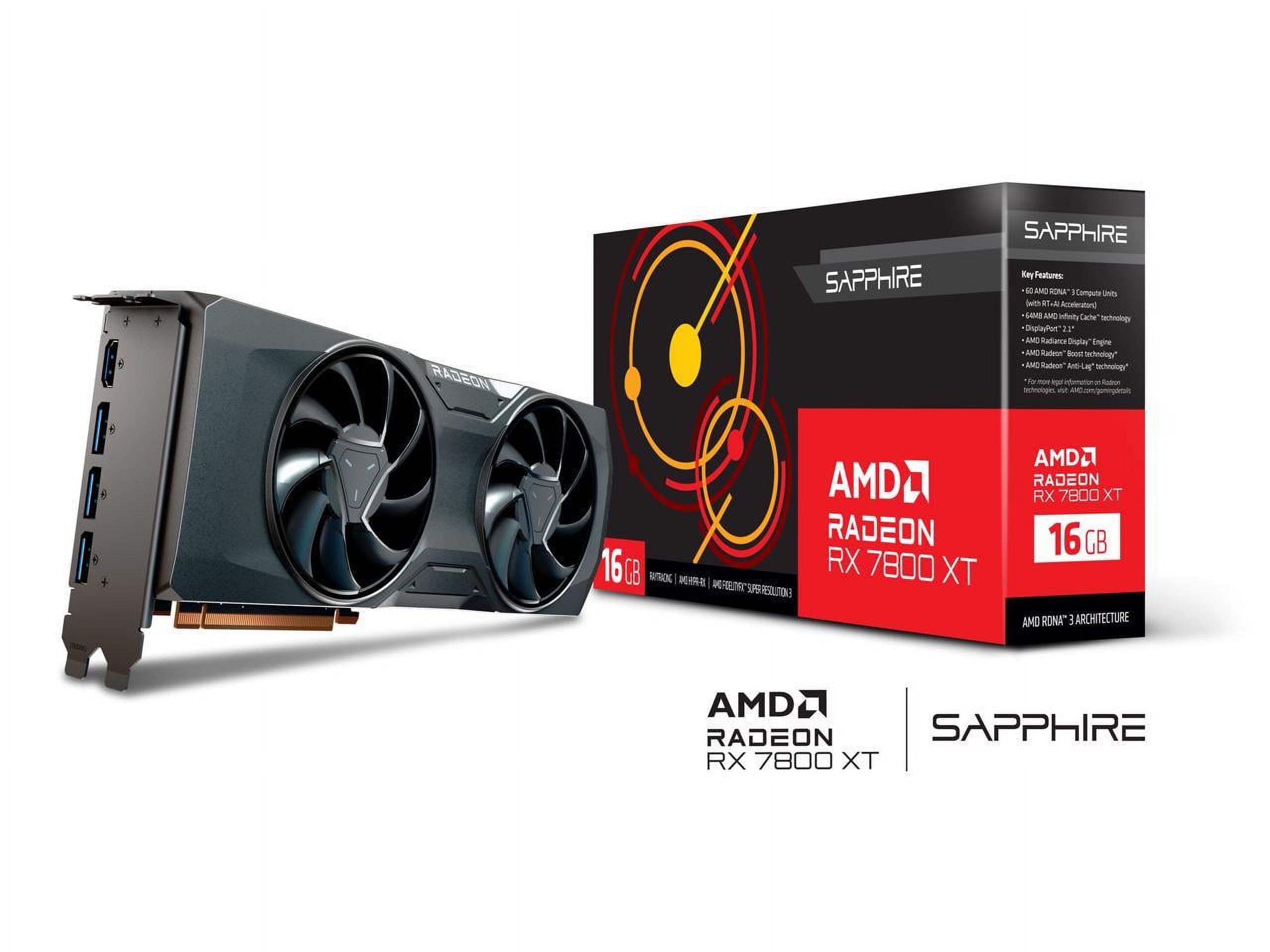 SAPPHIRE Radeon RX 7800 XT 16GB GDDR6 Desktop Graphics GPU SAPPHIRE Radeon RX 7800 XT 16GB GDDR6 Desktop Graphics GPU