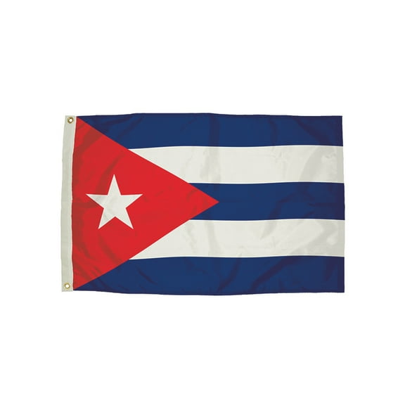 3x5' Nylon Cuba Flag Heading & Grommets