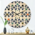 thumbnail image 2 of Designart 'Abstract Retro Geometrical Design Pattern I ' Mid-Century Modern Wood Wall Clock, 2 of 5