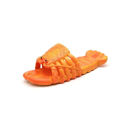 

Ymiytan Unisex Slides Flat Heels Flats Slip On Slippers Summer Lightweight Soft Open Toe Orange 8.5-9