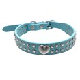thumbnail image 2 of Flmtop Dog Collar Inlaid Rhinestone Decor Adjustable Skin Friendly Pet Dogs Necklace Loop Pet Product Blue, 2 of 9