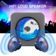 thumbnail image 5 of Reproductor de CD Qoosea Bluetooth 5.0 con altavoz dual HiFi, color negro, 5 of 5