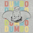 thumbnail image 2 of Women's Dumbo Colorful Name Stack Graphic Tee Athletic Heather 2X Large, 2 of 4