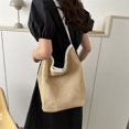 thumbnail image 1 of Bolso de paja de verano para mujer, Bolso tejido, Bolso de mano de malla, Bolso de hombro Vintage (blanco), 1 of 6