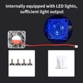 thumbnail image 3 of Cooling Fan 3D Printer Part 2510 3010 4010 12V/24V XH2.54-2P Cooling Fan Clear Hydraulic Fan Cooling Fan for 3D Printer, 3 of 8