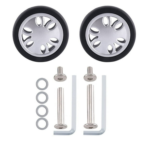 M6 50MmX12Mm Luggage Suitcase Replacement Wheels Wear PU Caster Deluxe Repair Tool 1 Pair