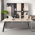 thumbnail image 3 of Storage Reception Office Desk Monitor L Shaped Sets Drawers Computer Desks Supplies European Mesa Escritorio Modern Furniture My Lux Decor Round, 3 of 16
