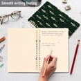 thumbnail image 4 of FORMRS 1-Subject Spiral Notebook 8" x 5" College Ruled 60 Refillable Sheet A5 Hard Cover, 2 Pack, Dark Green Plants, 4 of 7